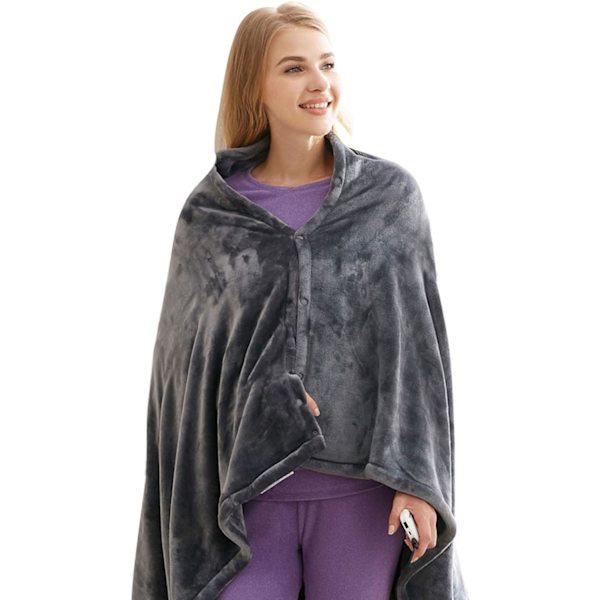 150 x 85cm USB-uppvärmd sjal 3 inställningar Bärbar elektrisk poncho T