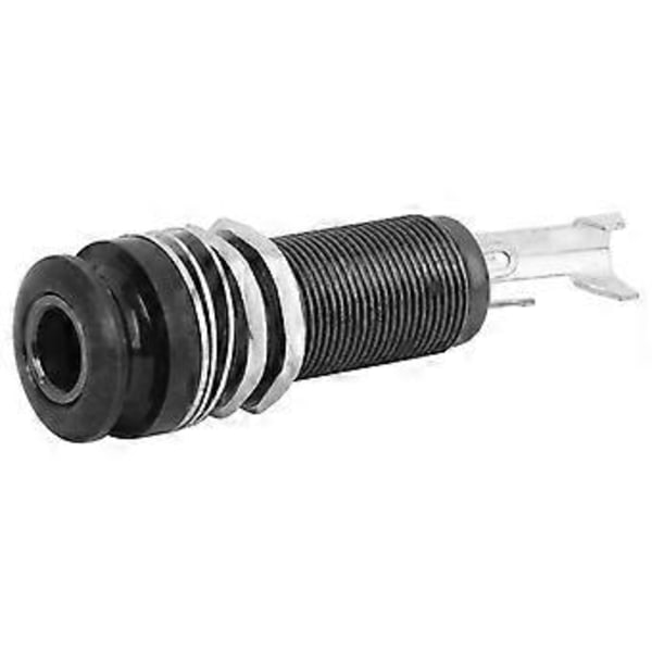 End Pin Jack med Strap Lock-funksjon for elektrisk gitar Musikk Instrument Tilbehør (Svart)