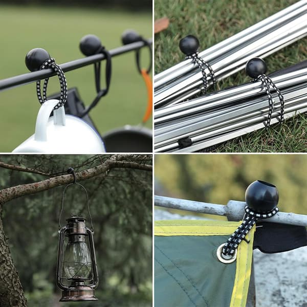 30 stk elastiske spennere med ball, elastisk, presenningstrammer for banner