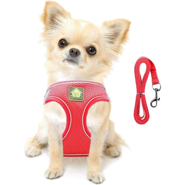 Small Dog Cat Harness Vest Harness Soft Reflective Mesh Adjustabl