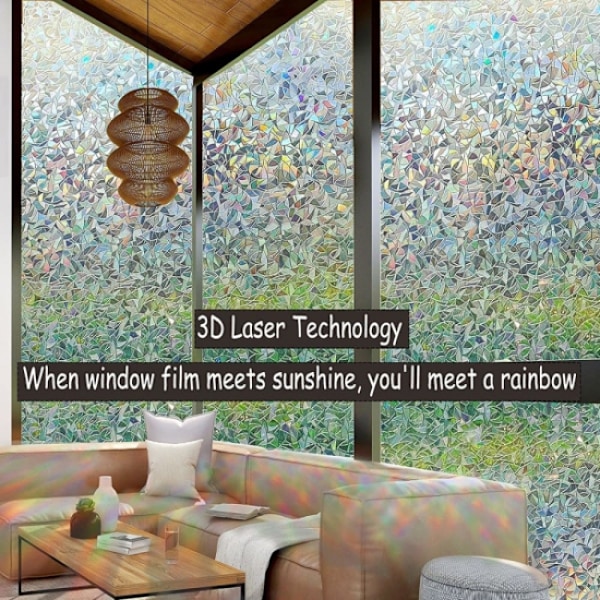 45*300cm Ikkunakalvo 3D Elektrostaattinen Lasikalvo UV-Suoja Tarra