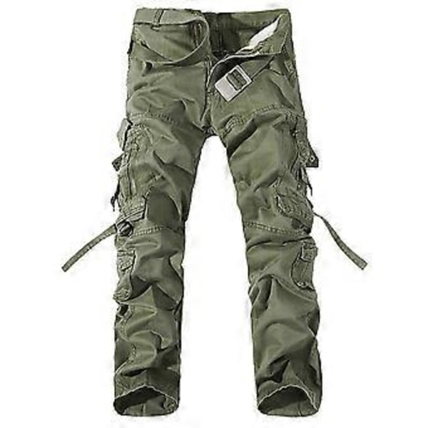 Miesten Taktiset Työ Cargo-housut Armeijan Sotilas Combat Rennot Löysät Housut (34 Armeijan Vihreä)
