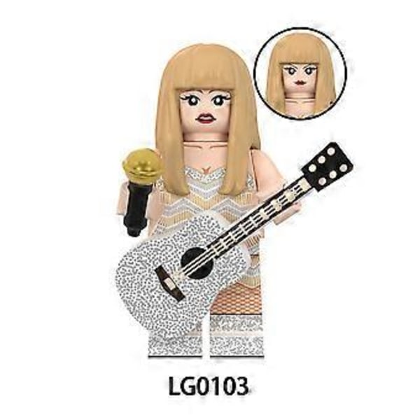8 st Taylor Swift Action Figure Byggklossar Montering Minifigurer Mini Figurer Leksak Swiftie Presenter ( )