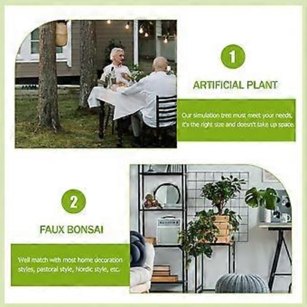 Konstgjord Växt Faux Fake Träd Ornament Kreativ Växt Bonsai Dekoration