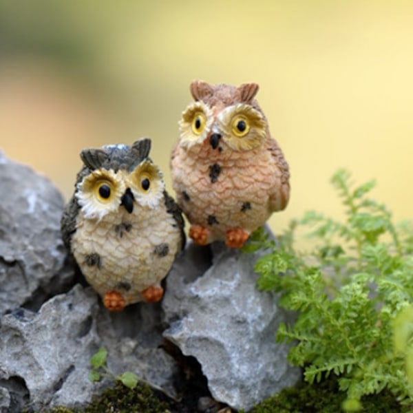 4 st Minihartsuglor i Harts, Miniatyrfigurer, Tillbehör till Feträdgård