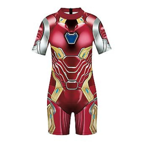 Barn Pojkars Baddräkt En-delad Sommar Badkläder Surfdräkt Strandkläder 5-12 År (11-12 År Iron Man)