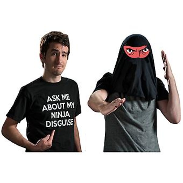 Flip Mask Fun Kortærmet Åndbar Rundhals Sommertop Til Kvinder Mænd (110 Lille Rød)
