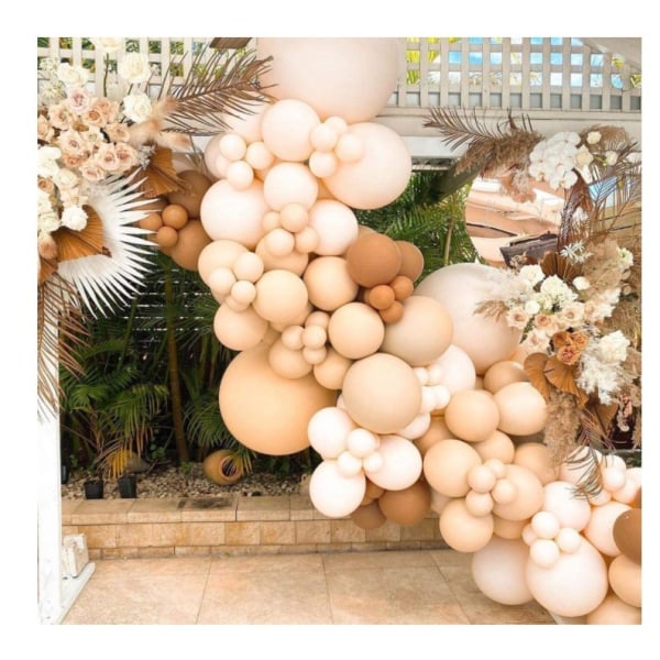 Beige Retro Ballonger, 100 st 12 Tums Aprikos Ballonger Matt L