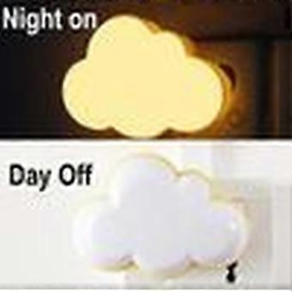 LED Barne Baby Nattlys Stikkontakt Lyssensor Varmhvit 3D Sky Lampe Barnerom Babyrom Trapper Dekor