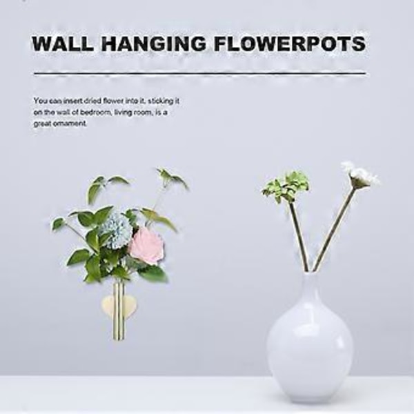 2 st Väggvas Väggmonterade Planteringskärl Blomsterrör för Torkade Blommor Heminredning