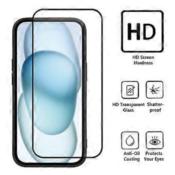 WANLONFENG XL-serien Skal för Samsung Galaxy A14 5G/4G Vågkant TPU-skydd med Härdat Glas Film (Stil F)