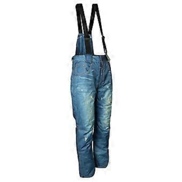 Herre Snøbukser Vanntett Utendørs Snowboard Termiske Jeans Bukser med Avtakbar Smekke (3XL)