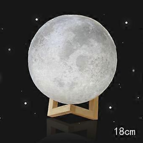 3D USB LED Magisk Måne Nattlampa Månsken Bordslampa Månlampa Gåva
