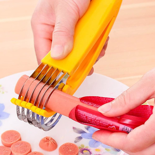 Banaanileikkuri, ruostumattomasta teräksestä valmistettu banaanileikkuri hedelmäsalaattileikkuri Ki