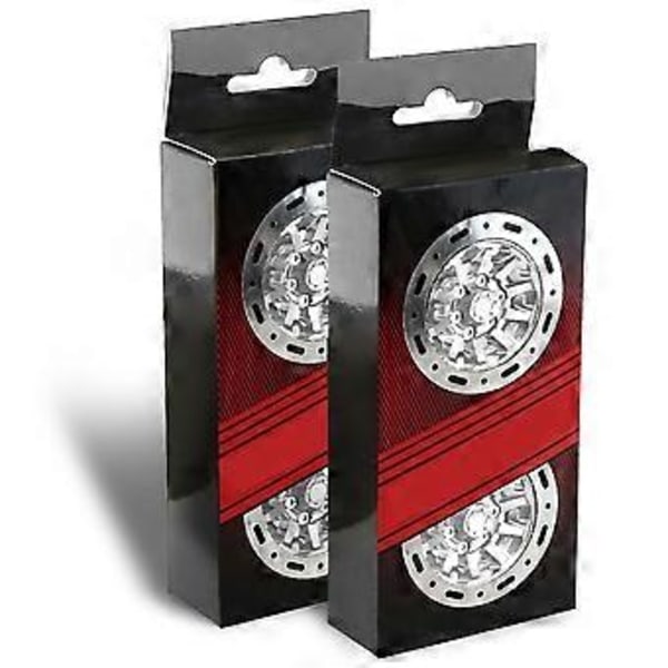 Metal 1.9 Tommer Beadlock Fælgbredde Ydre Diameter 55mm til RC 1/10 12mm Hex Crawler Bil Axial SCX10 90047 CC01 TRX4, Sølv