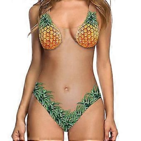 2023 NYHED Damer Badedragt i Ét Stykke Galaxy Taco Kat Mavekontrol Badedragt Strandtøj Bikini Monokini (S Gul)