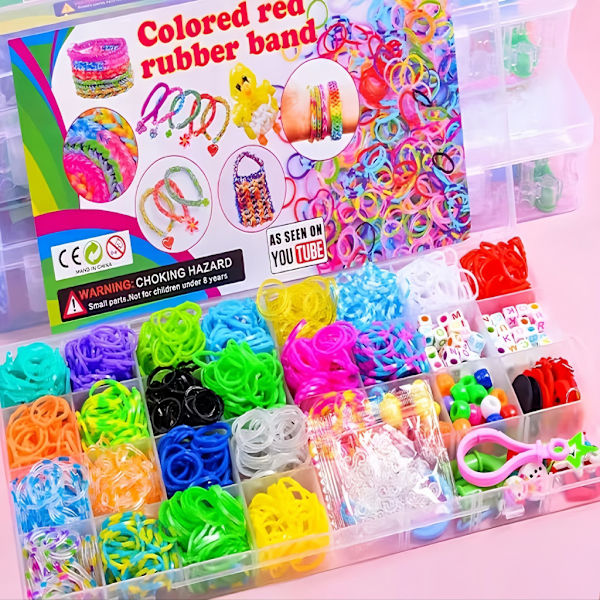 Loom Bands Kit - 4400 st i 22 färger Multicolor