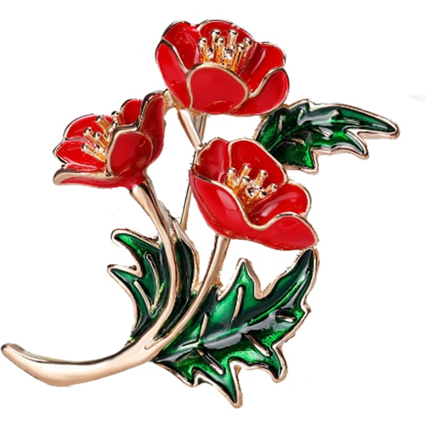 Valmue broche pin Rememorial Day blomst broche emalje valmue brocher til kvinder Solider Husk Memorial Day gaver