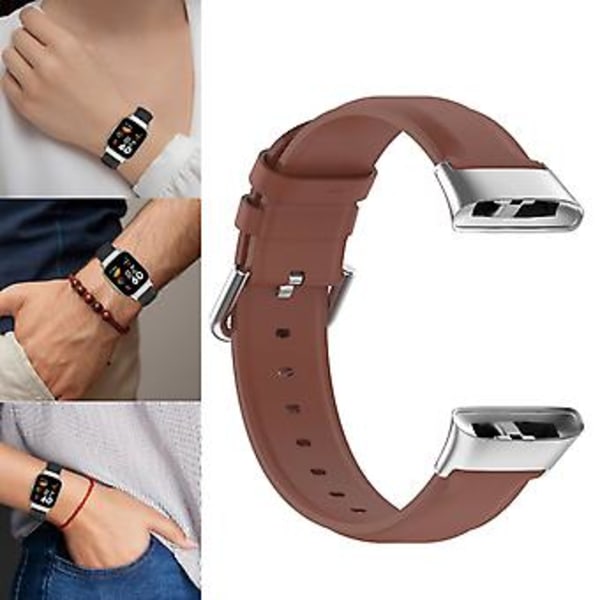 Läderarmband Mjukt Material Armband Handledsrem för Redmi Watch 3 Lite 3 (Ljusblå)