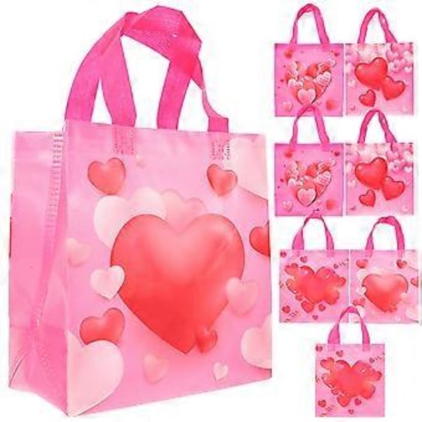 8 stk. Valentinsdag Gaveposer Gaveindpakningsposer Tomme poser Gaveindpakningsbeholder