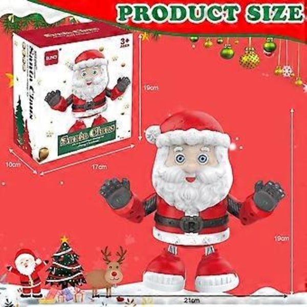 Elektrisk Tomte Leksak, Twerking Tomte, Skakande Tomte Dockor, Jul Elektrisk Dansande Musik Tomte med LED Ljus Docka Julgåva till Barn