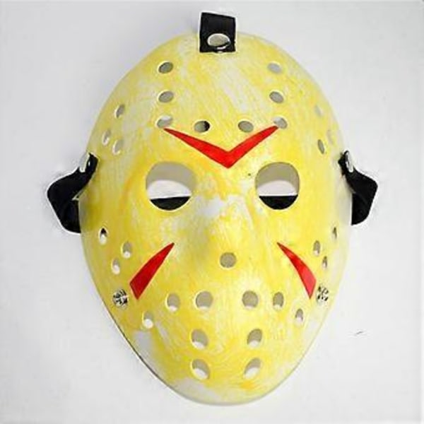Halloween Party Jason Voorhees Fredag den 13. Gysermasker Cosplay (Gul)