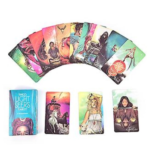 Light Seer's Tarot - Et 78-korts dekk med e-guidebok, kort, brett og spådomsspill