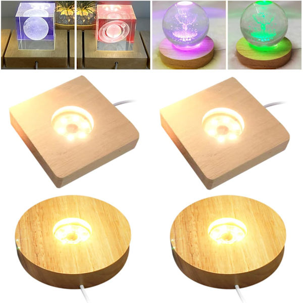 10*2cm, (rund, färgglatt ljus), 1 förpackning, LED nattljusbas, US