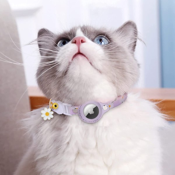 1st Green Cat AirTag Collar, printed justerbart AirTag Cat Collar