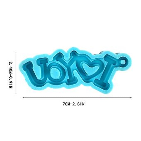 Nøgleringe & nøglevedhæng Valentinsdag Dekoration Kærlighed Vedhæng Form Nøglering Epoxy Form J