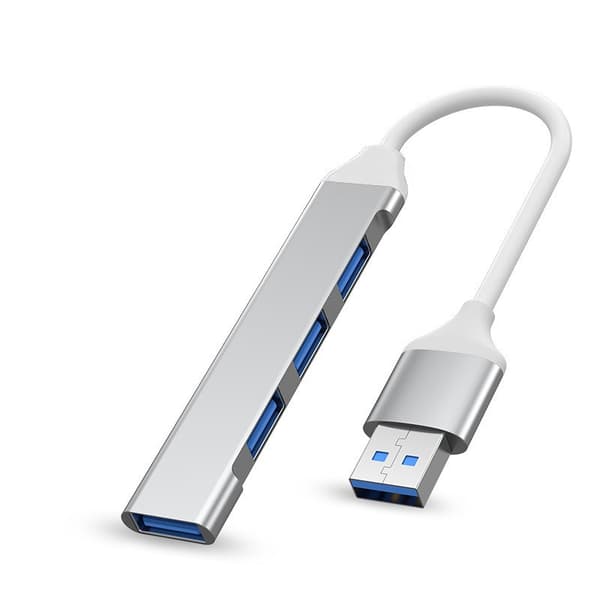 Mini bærbar 4-i-1-adapter, USB 3.0, hubsplitterstasjon for bærbar PC