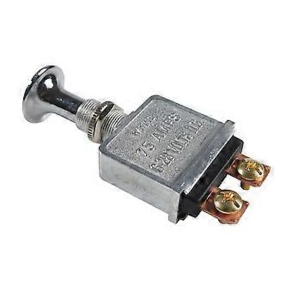 Kraftig 75A Skyv-Trekk Bryter Krom Knott for Store Lastebiler Hot Rods
