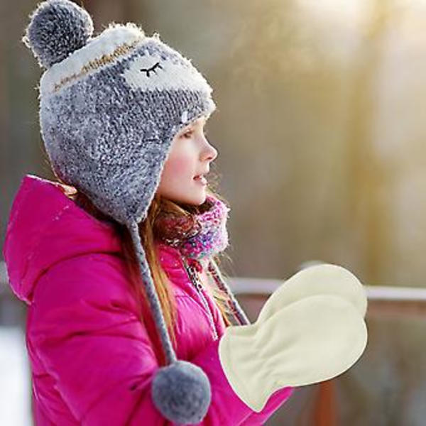 Vinterbarn Polarfleecehandskar Babyfleece Varma Vantar För Babypojke Flicka Rosa S M Beige