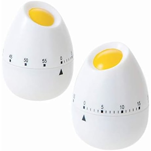 1 st Mini Kök Timer Ägg Form Mekanisk Roterande Matlagningstimer 60