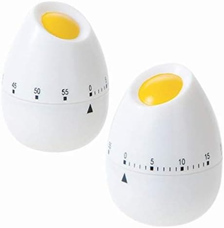 1 stk. Minikjøkken-timer Egg Shape Mekanisk Roterende Koketimer 60
