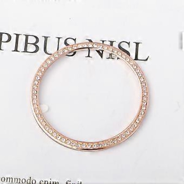 Diamantmontert Bezel Ring Bezel Loop Deksel Anti Ripe Kollisjonsbeskyttelse Kompatibel for Galaxy Watch (46mm, Rose Gull)