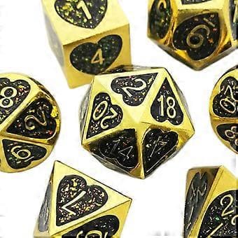 7 st Numerisk Multi Side D8 D10 D12 D20 För (Gyllene)