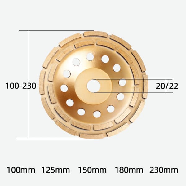 <p>Diamantslibeskive 180mm x 22.3mm universal til profession