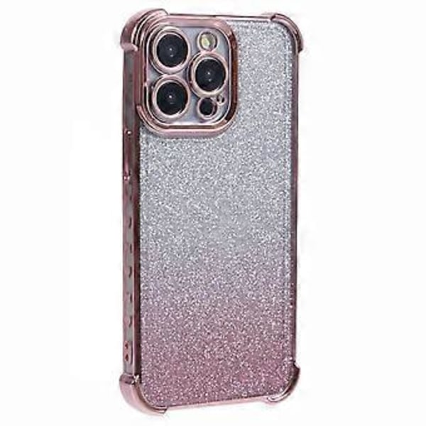 iPhone 15 Pro Max -kotelo TPU Glitter Gradient -puhelinkuori galvanoidulla kehyksellä (Tyyli E)