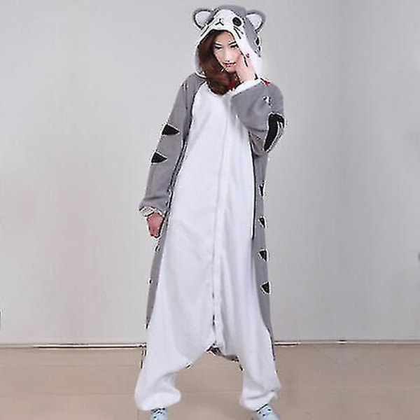 Halloween Unisex Fancy Dress Costume Hoodies Pajamas Sleep Wear Cheese Ca Cheese Cat S for 150 to 160cm