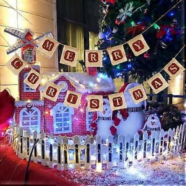 Juldekorationer, linnebanderoller God Jul stil 2