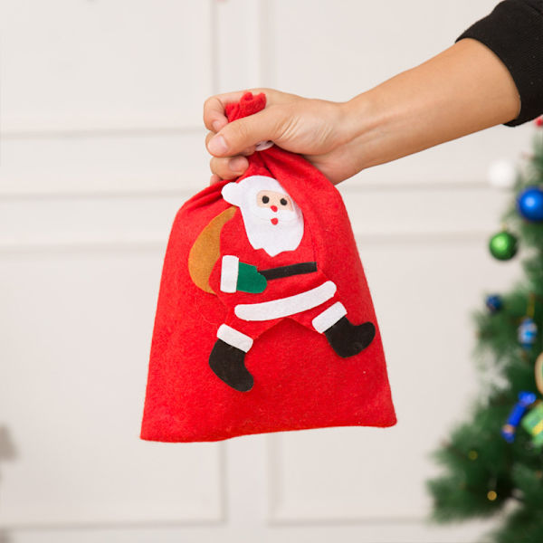 3 st olika storlekar julgodispåsar, godispåsar, julklappar, julrekvisita, tomtens ryggsäck