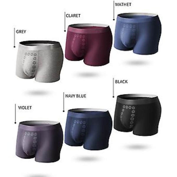 Eft Energy Field Therapy Herrunderkläder - Magnetisk Terapi Energetisk Man Ice Silk Boxer Briefs (3XL Grön)