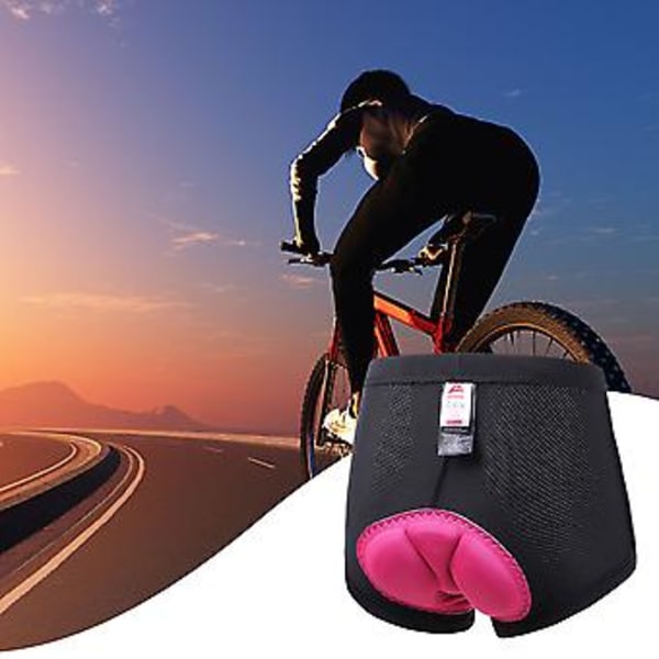 Dame Cykelbukser med Polstring, Holdbare Mesh-Shorts, Bløde, Hurtigtørrende, til MTB og Landevejscykling (L sort)