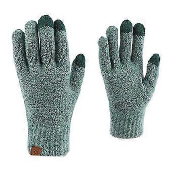 Dam Vinter Touchscreen Ull Magiska Handskar Varma Stickade Fleecefodrade för Kvinnor