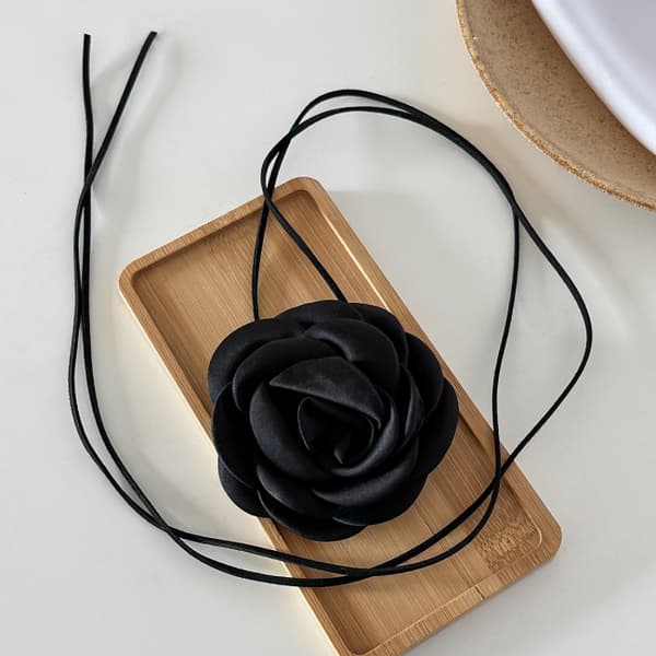Sort 145-150CM Rose Multifunktionel Rem Rose Halskæde