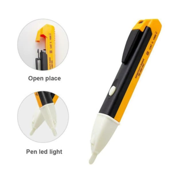 Spänningstestare Testpenna Gul Indikator