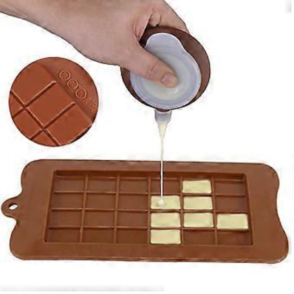 Chokladform | 3 st 24 Bruna Choklad Silikonformar