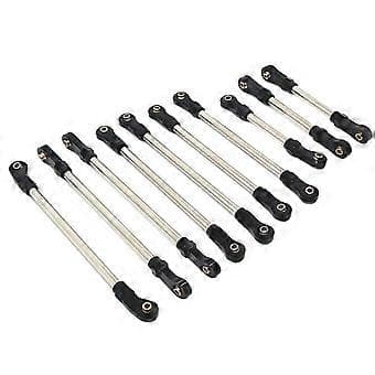 10x Styrestang Servo Link Trækstang RC Reservedele Reservedel Model Legetøj (Sort)