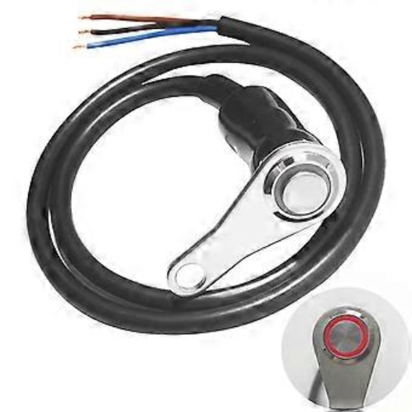 2 st 12V LED Motorcykel PÅ-Av Strömbrytare Dimljus Styre Justerbart Fäste Vattentäta Brytare Knapp-22mm (7/8\")